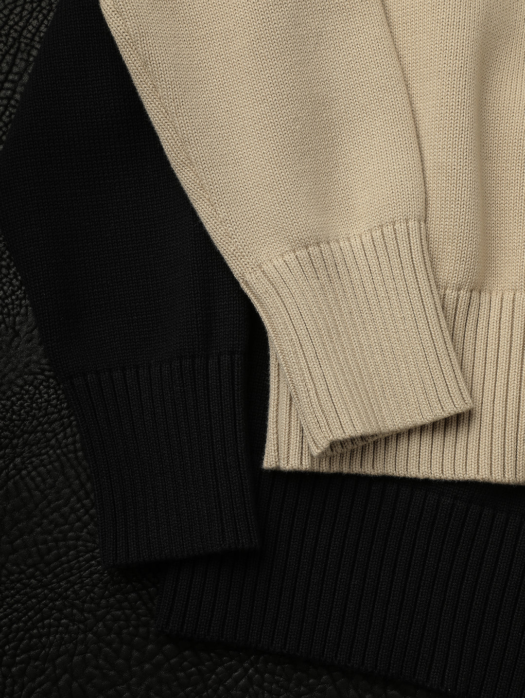 Ivy-Style Crewneck Sport Sweater-Apricot