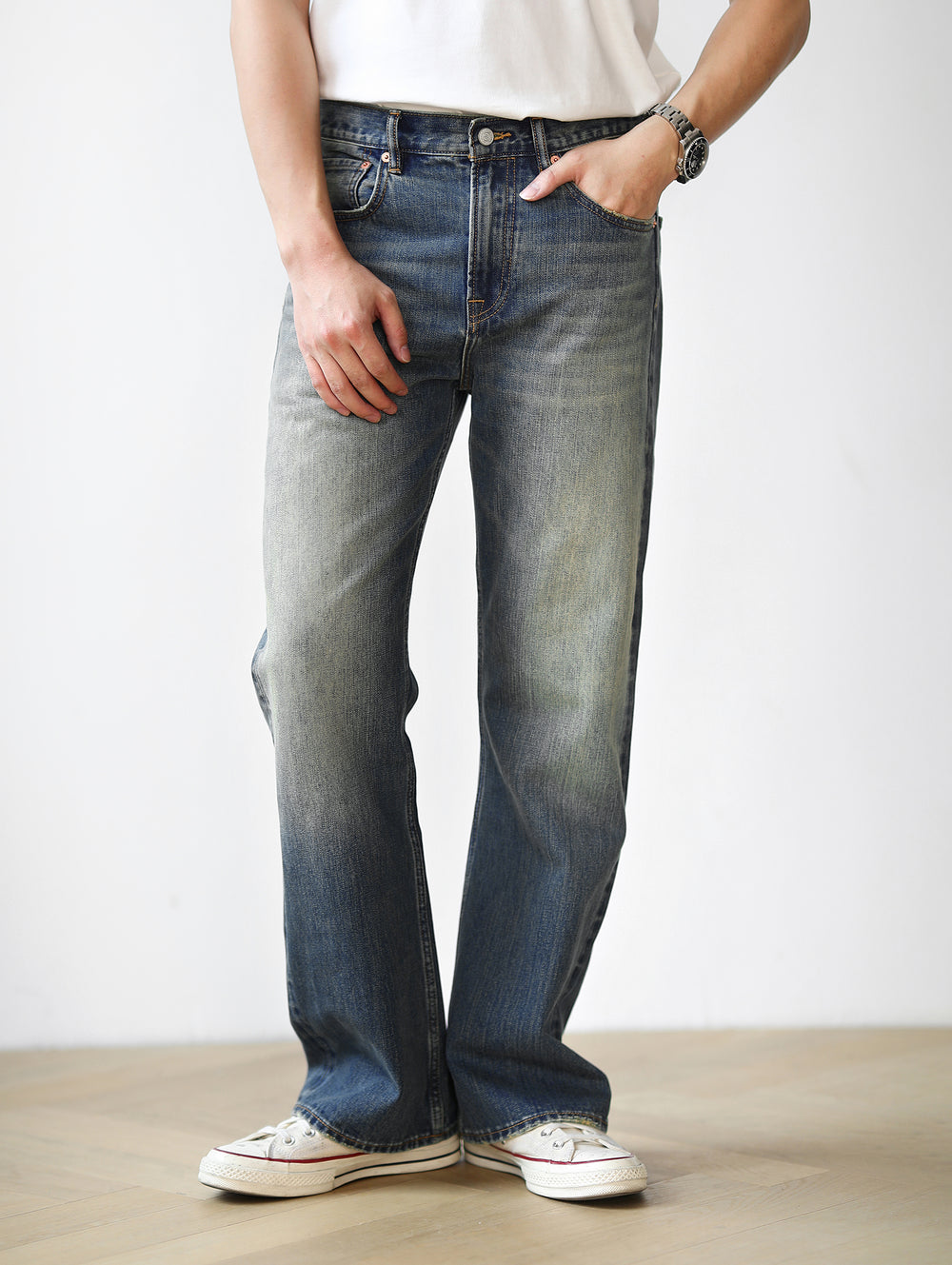 Nevada Wash Selvedge Denim Flared jeans