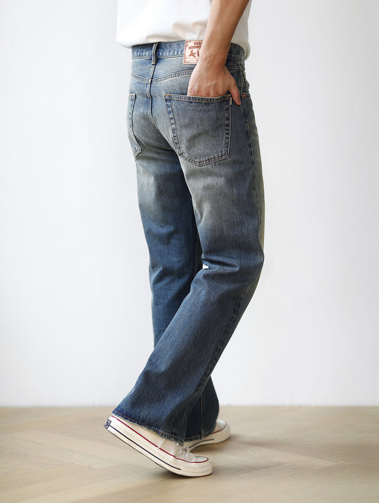 Nevada Wash Selvedge Denim Flared jeans