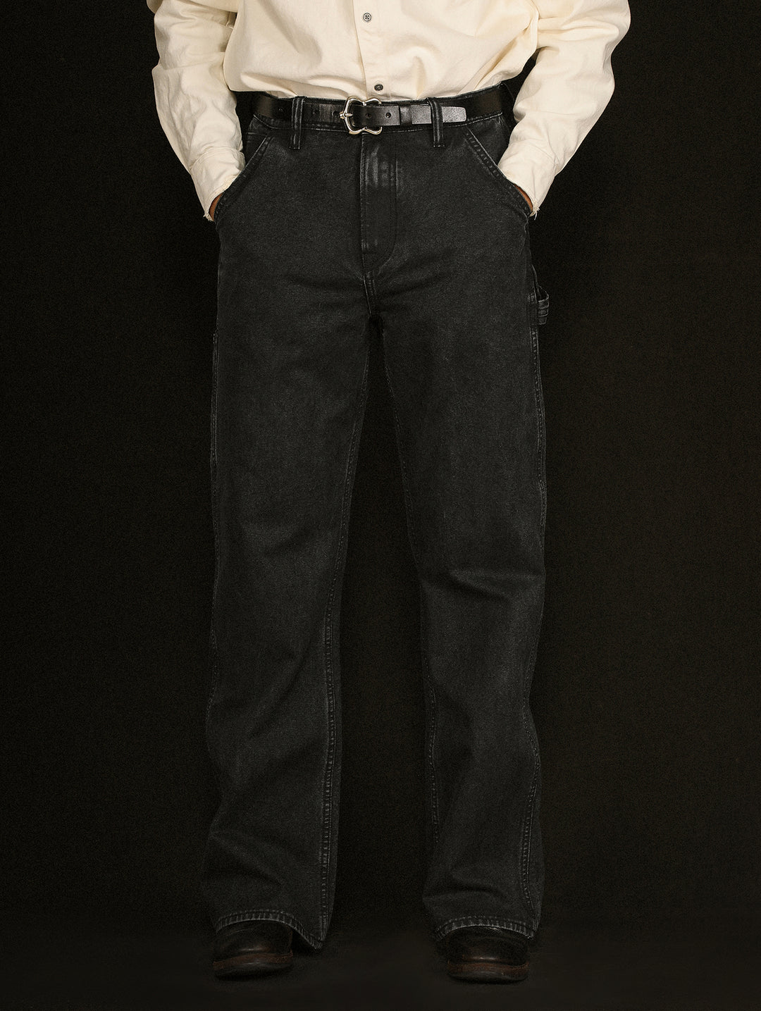 Distressed Wash B11 Lumberjack Wide-Leg jeans