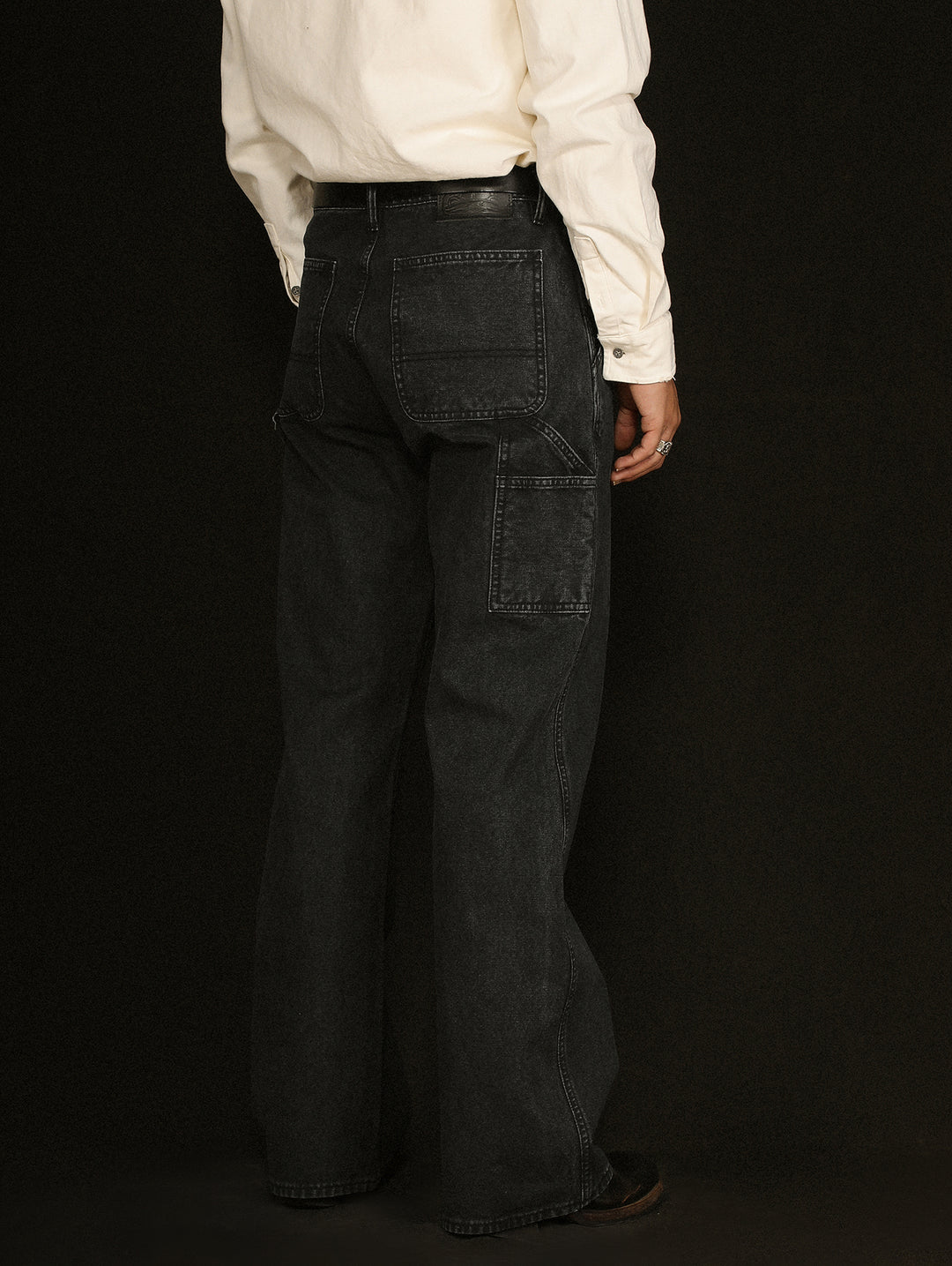 Distressed Wash B11 Lumberjack Wide-Leg jeans
