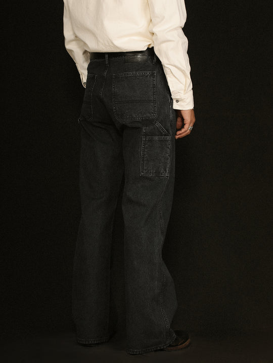 Distressed Wash B11 Lumberjack Wide-Leg jeans