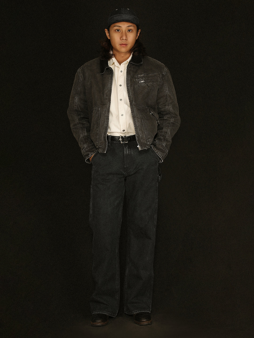 Distressed Wash B11 Lumberjack Wide-Leg jeans