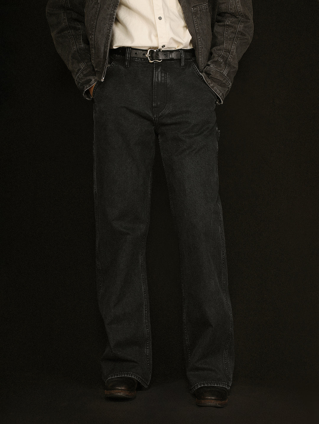 Distressed Wash B11 Lumberjack Wide-Leg jeans