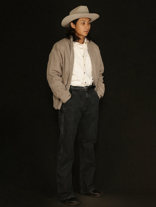 Distressed Wash B11 Lumberjack Wide-Leg jeans