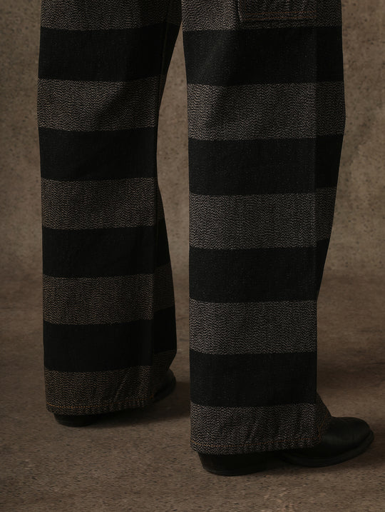 Salt-and-Pepper Selvedge Trim Prison jeans