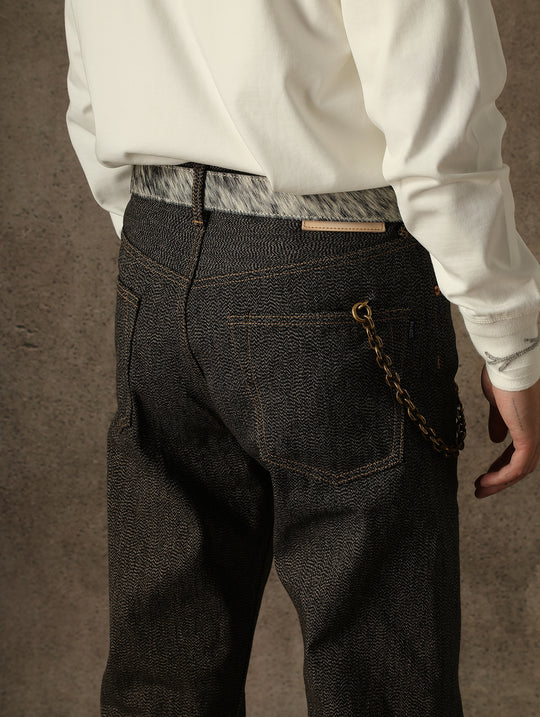 Mvc&Co. 719# Salt-and-Pepper Straight-Fit jeans