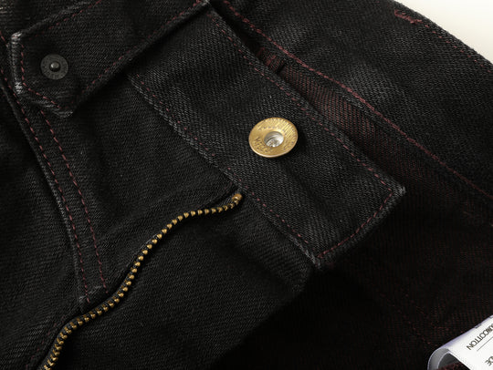 Black Swordsman Mid-Rise Wide-Leg Washed Denim jeans