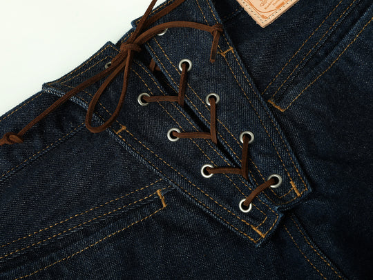 Lace-Back Selvedge Denim jeans