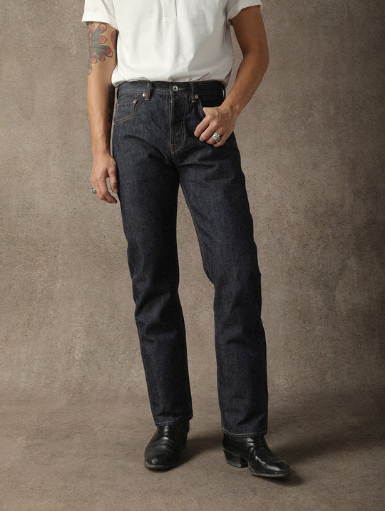 ANIMAL Series Yunnan Snub-Nosed Monkey Slight-Tapered Selvedge Denim jeans