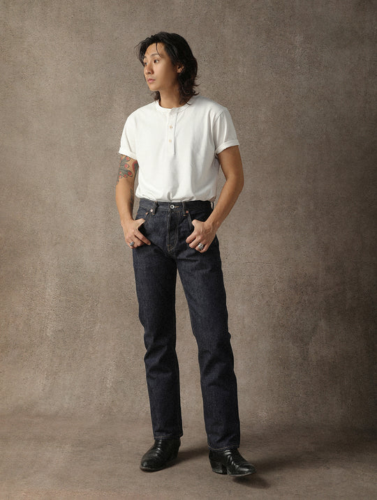 ANIMAL Series Yunnan Snub-Nosed Monkey Slight-Tapered Selvedge Denim jeans