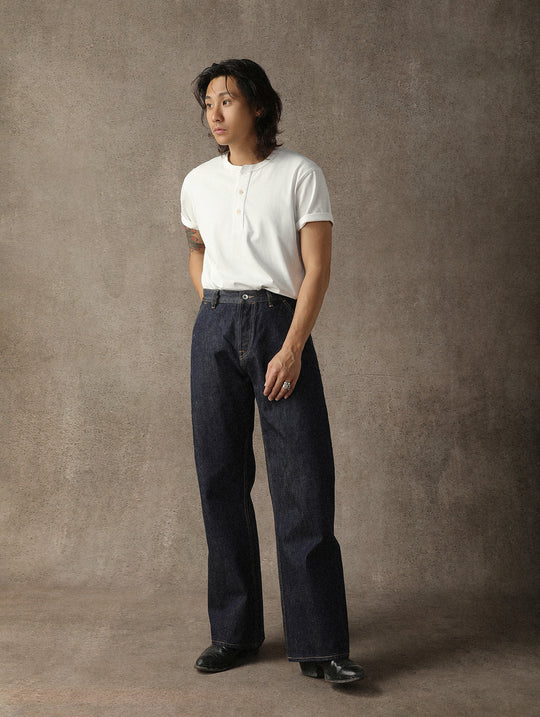 ANIMAL Series South China Tiger Wide-Leg Selvedge Denim jeans
