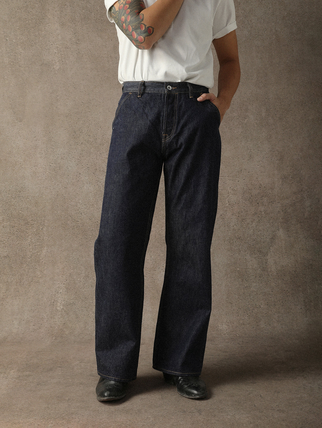 ANIMAL Series South China Tiger Wide-Leg Selvedge Denim jeans