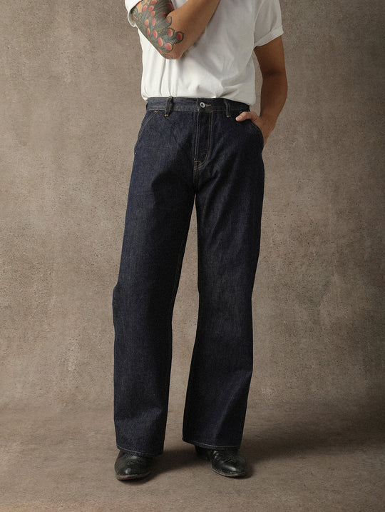 ANIMAL Series South China Tiger Wide-Leg Selvedge Denim jeans