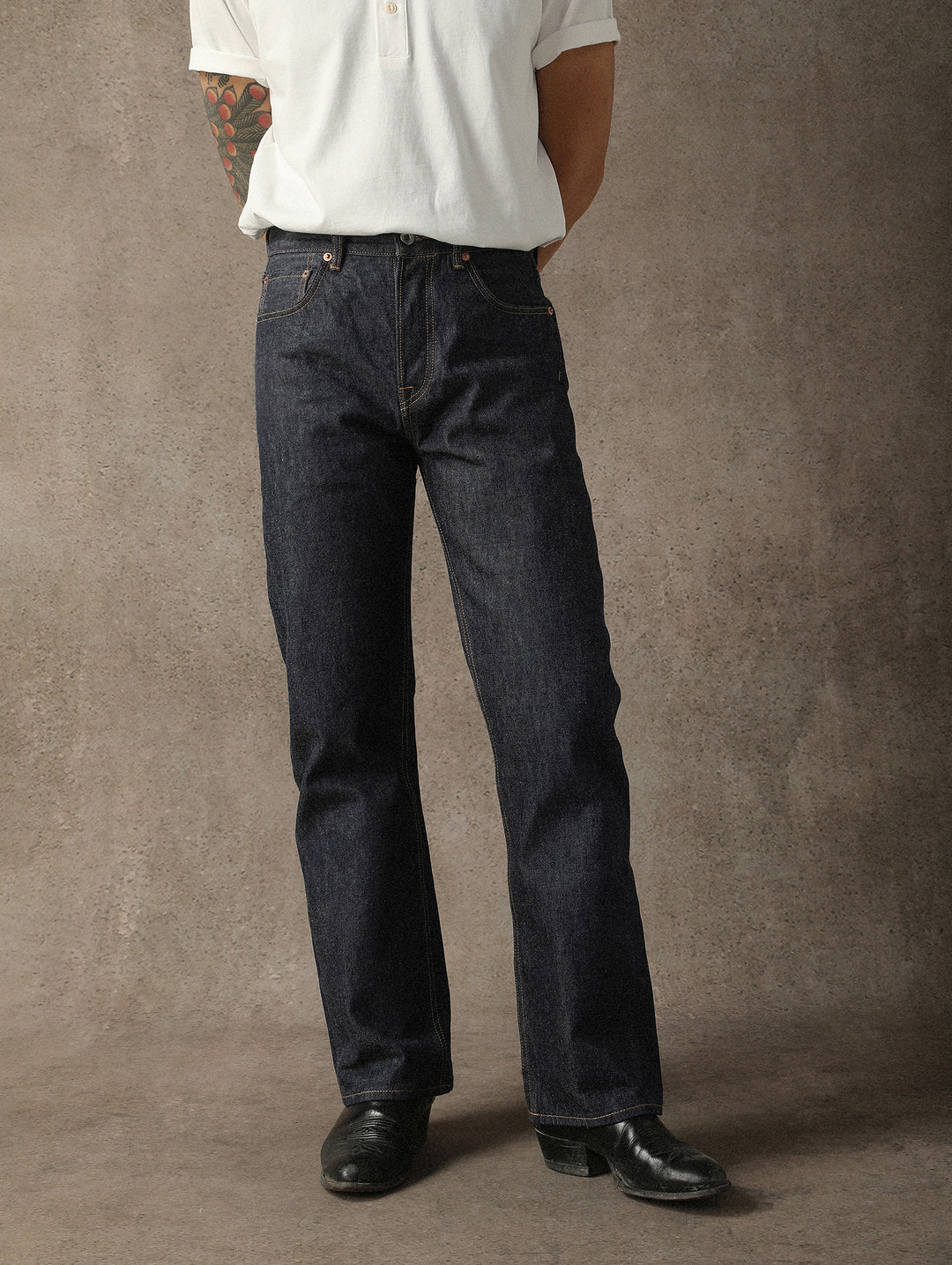 ANIMAL Series Panda Straight-Leg Selvedge Denim jeans