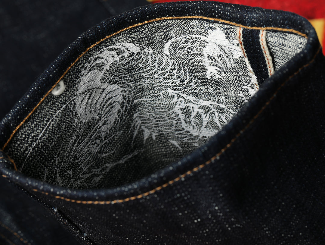 22OZ Dragon Scales Year of the Dragon Handloom Denim Straight-Fit jeans-Indigo