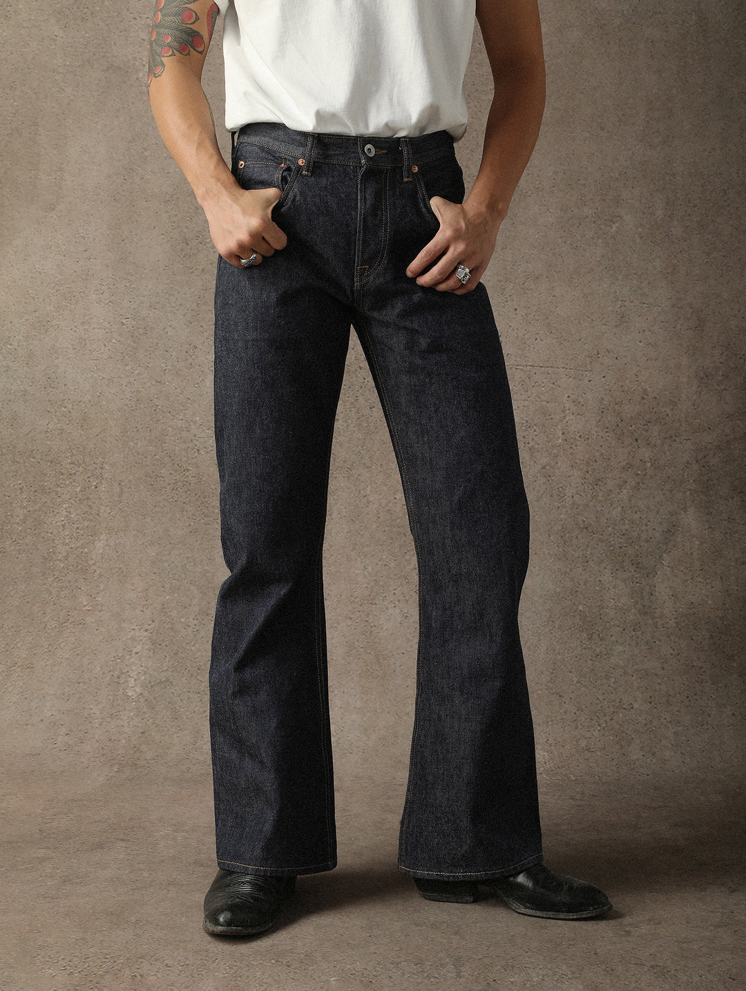 ANIMAL Baiji Dolphin Flared Selvedge Denim jeans