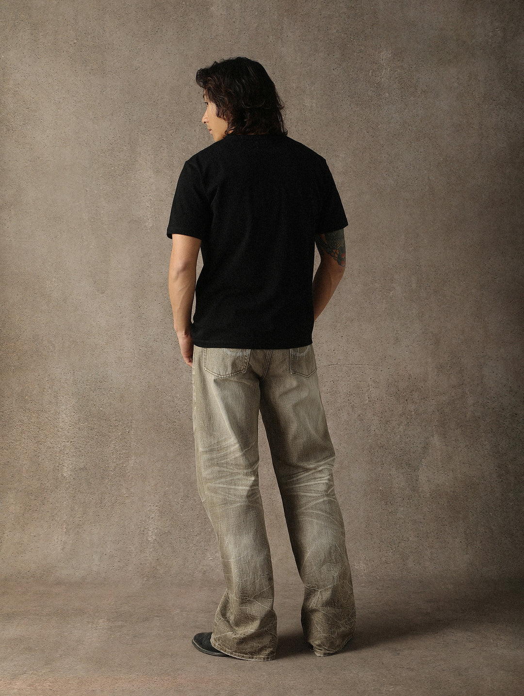 Three-Color Regular-Fit Crew Neck T-shirt-White