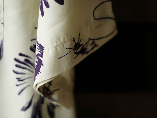 Marlin Print Cuban Collar Aloha Shirt