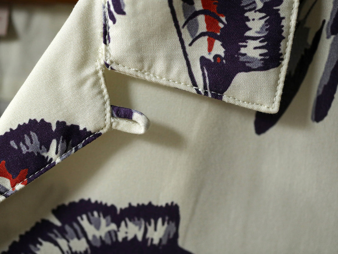 Marlin Print Cuban Collar Aloha Shirt
