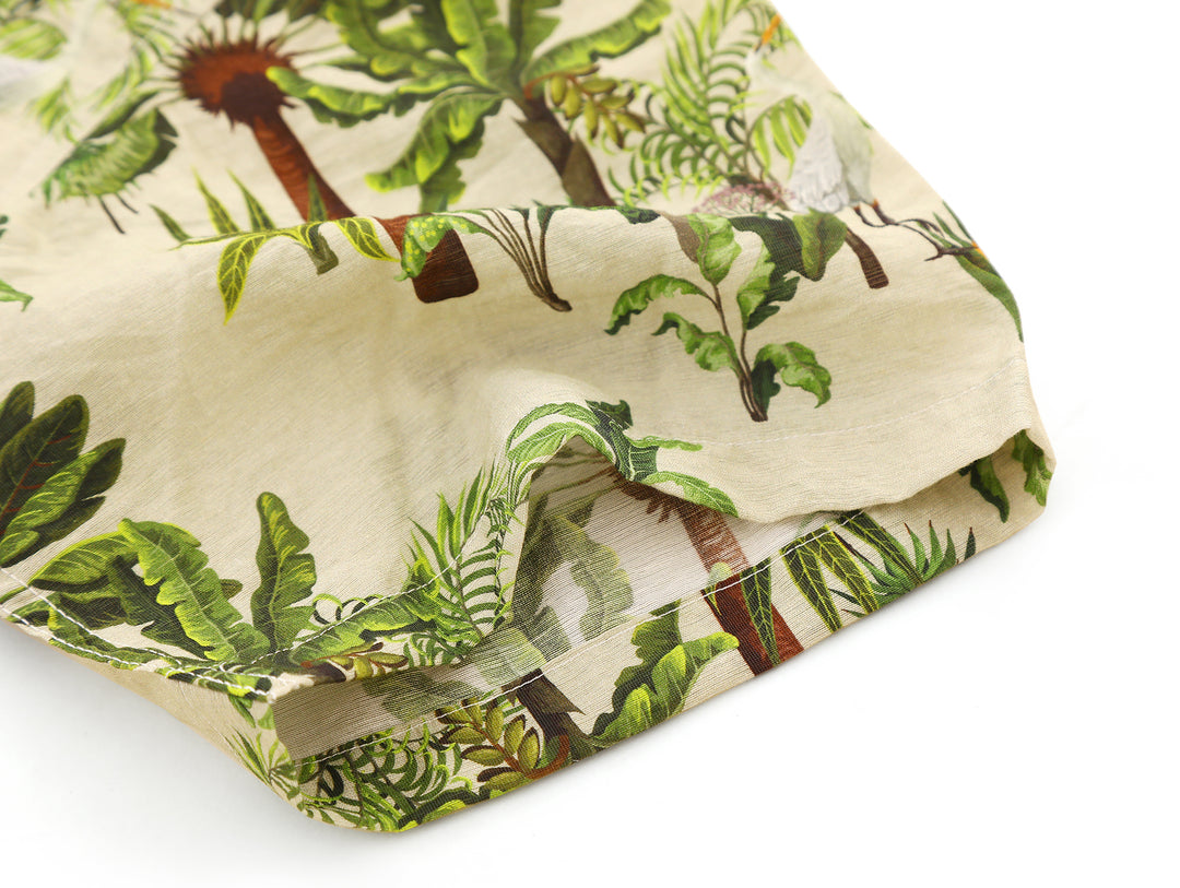 Linen Cuban Collar Banana Tree Aloha Shirt