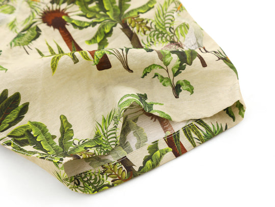 Linen Cuban Collar Banana Tree Aloha Shirt