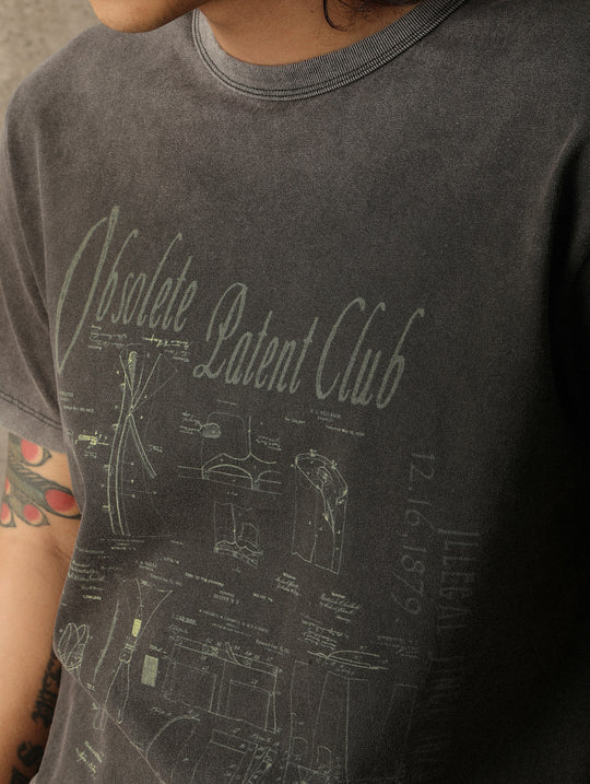 “Expired Patent Club” Washed Dark Gray T-shirt