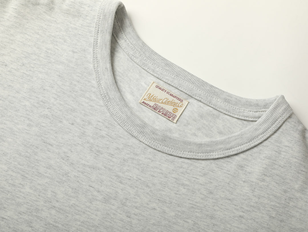Three-Color Regular-Fit Crew Neck T-shirt-White