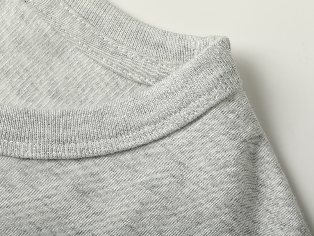Three-Color Regular-Fit Crew Neck T-shirt-White