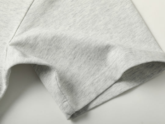Three-Color Regular-Fit Crew Neck T-shirt-White