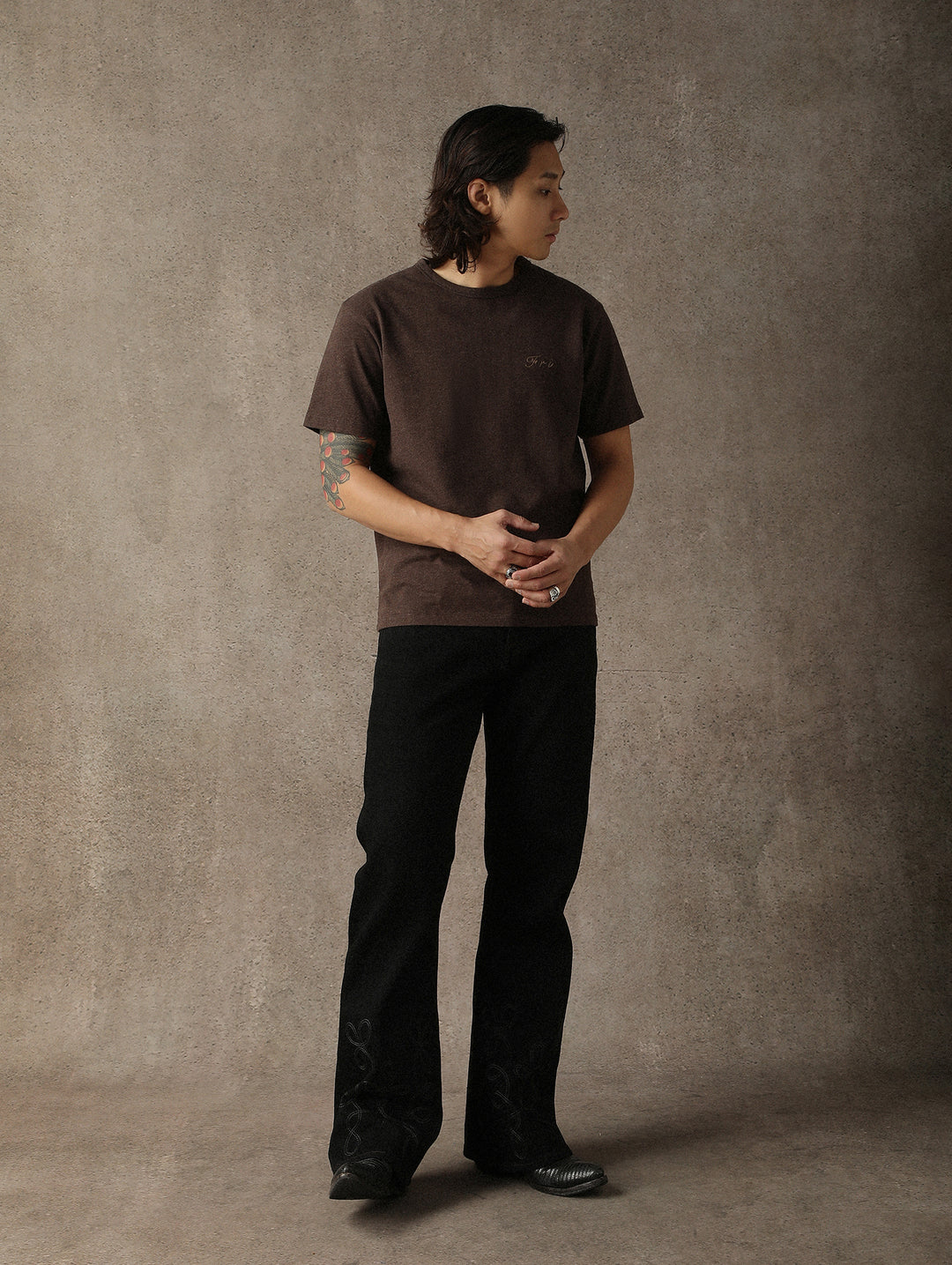 Days Of The Week Embroidered T-shirt-Sunday