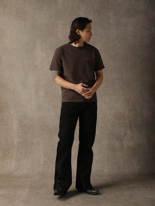 Days Of The Week Embroidered T-shirt-Sunday
