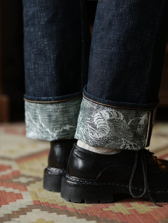22OZ Dragon Scales Year of the Dragon Handloom Denim Straight-Fit jeans-Indigo