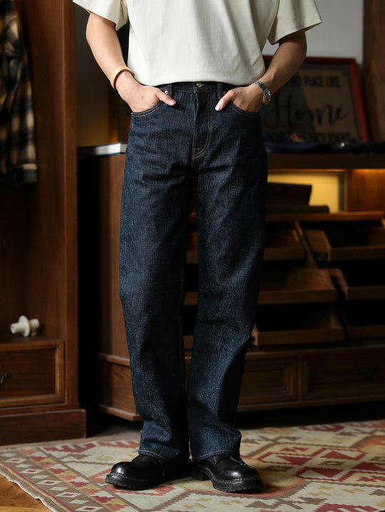 22OZ Dragon Scales Year of the Dragon Handloom Denim Straight-Fit jeans-Indigo