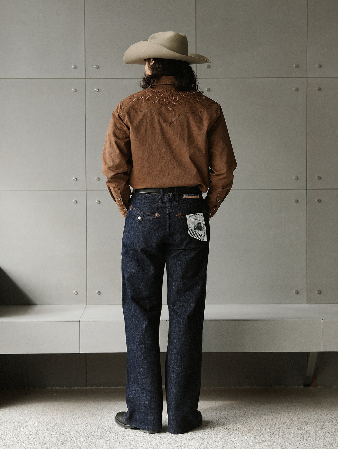Western Series Paisley Print Rivet Yarn-Dyed Shirt