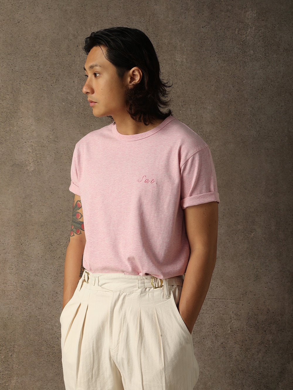 Days Of The Week Embroidered T-shirt-Saturday