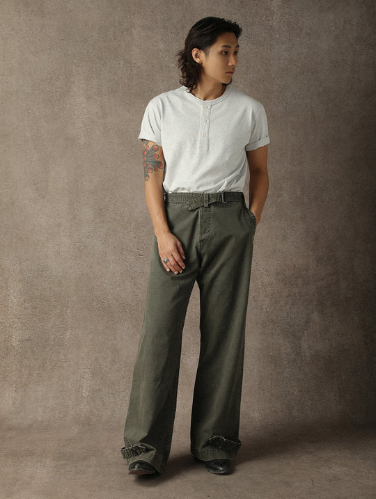 Three-Color Regular-Fit Henley T-shirt-Black