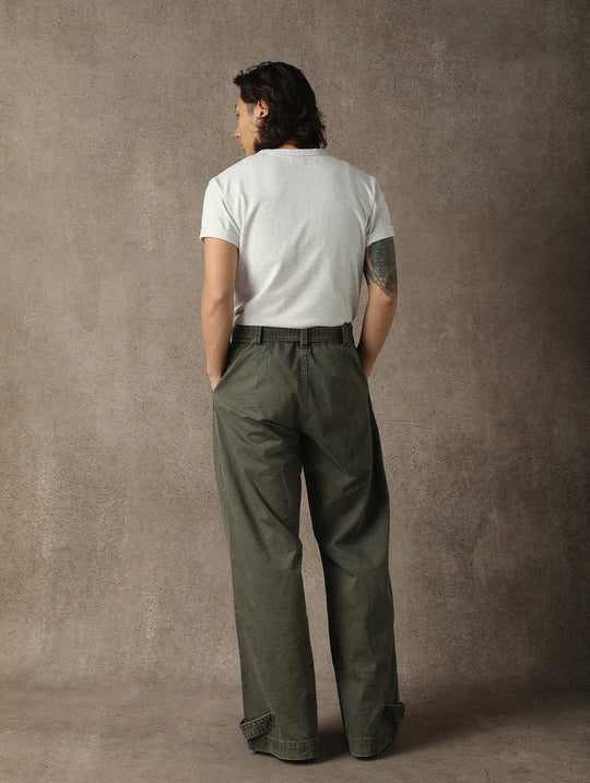 Three-Color Regular-Fit Henley T-shirt-Black