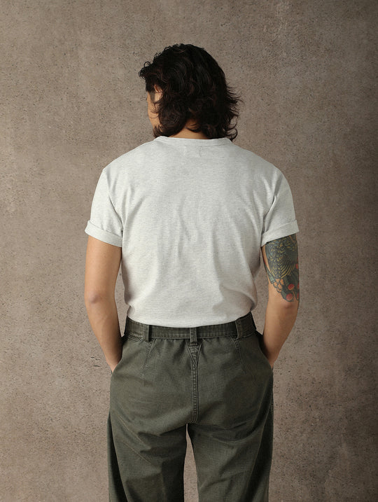 Three-Color Regular-Fit Henley T-shirt-Black