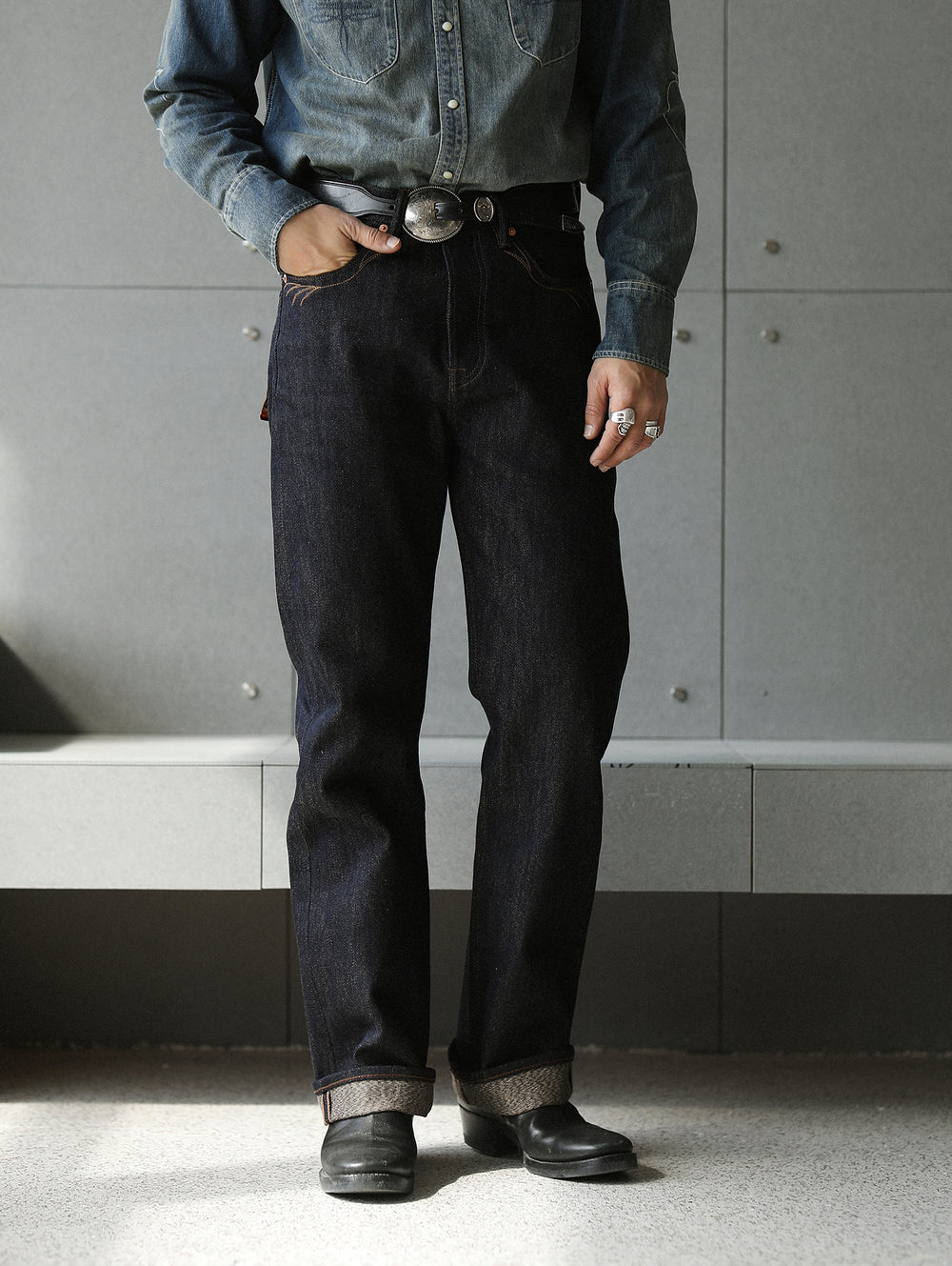 16.7 0Z Snake Pattern Straight-Fit jeans