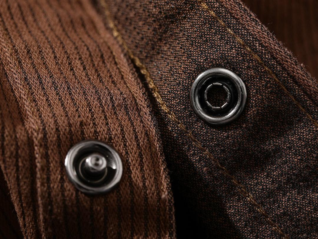 Western Series Paisley Print Rivet Yarn-Dyed Shirt