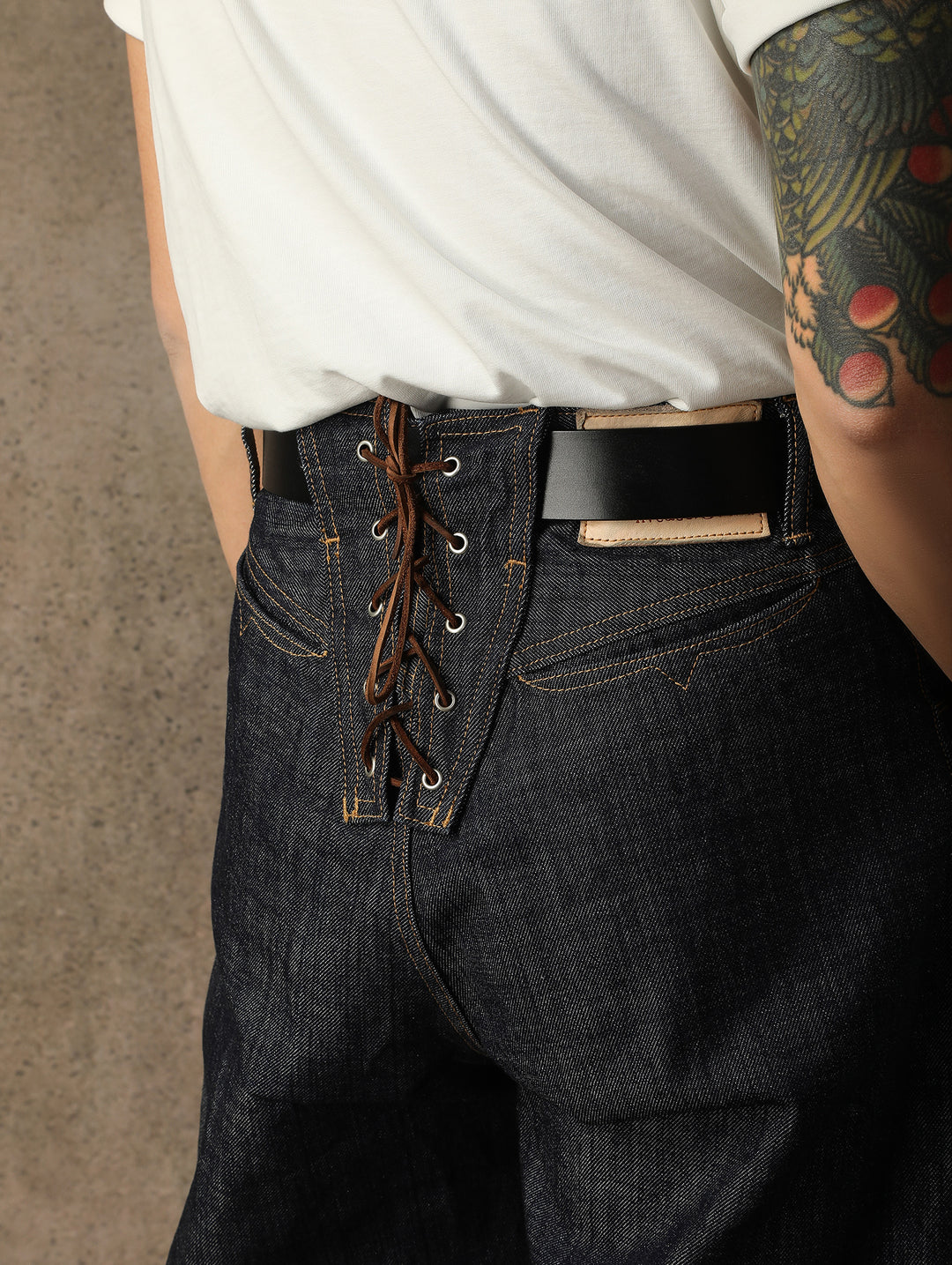 Horse Reins Leather Square Nickel Silver Pin Buckle Belt-Black