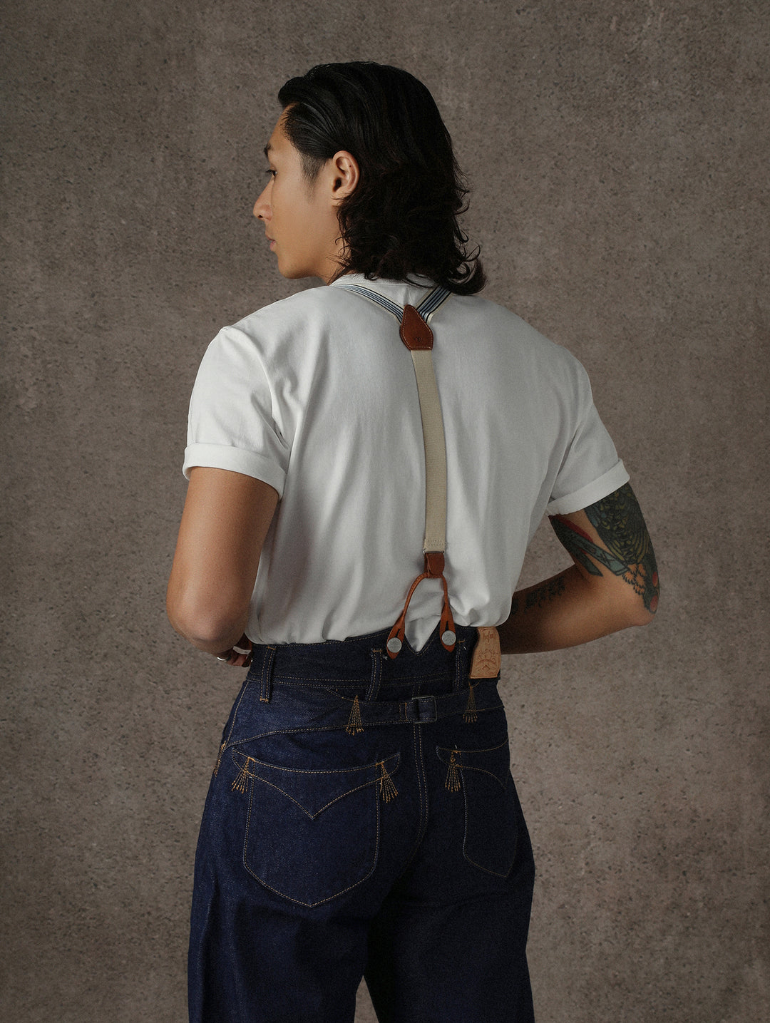 Three-Color Regular-Fit Henley T-shirt-Black