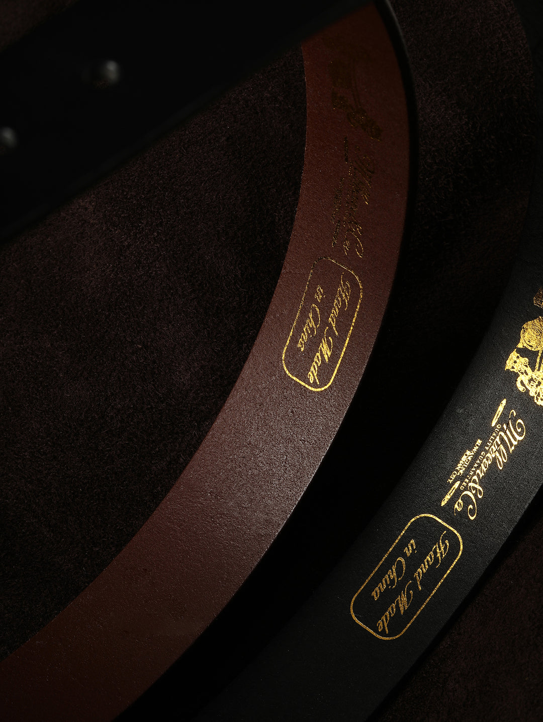 Horse Reins Leather Square Brass Pin Buckle Belt-Brown