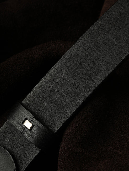 Iris Stainless Steel Pin Buckle Vintage Belt-Hand-Debossed Lines