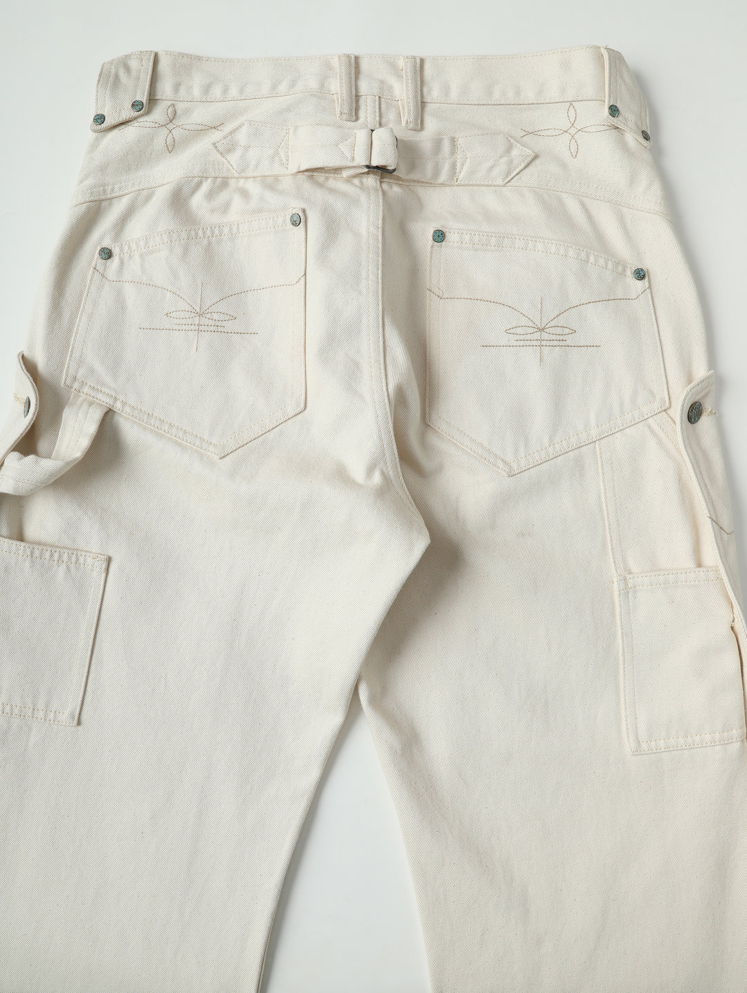 Western Series 14OZ White Denim Spur jeans