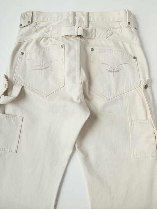 Western Series 14OZ White Denim Spur jeans