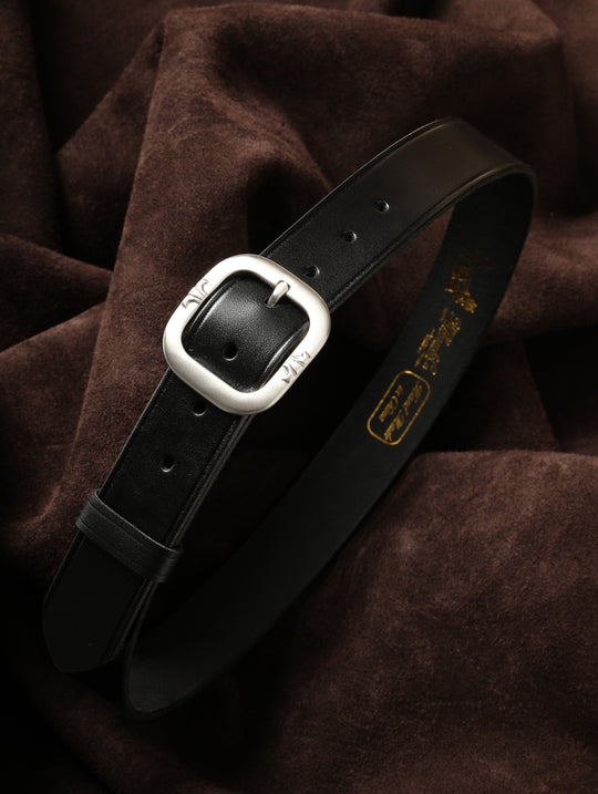 Iris Stainless Steel Pin Buckle Vintage Belt-Hand-Debossed Lines