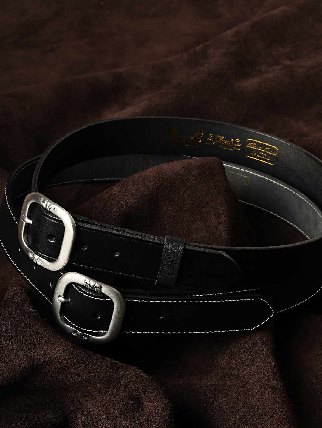 Iris Stainless Steel Pin Buckle Vintage Belt-Hand-Guided Stitching