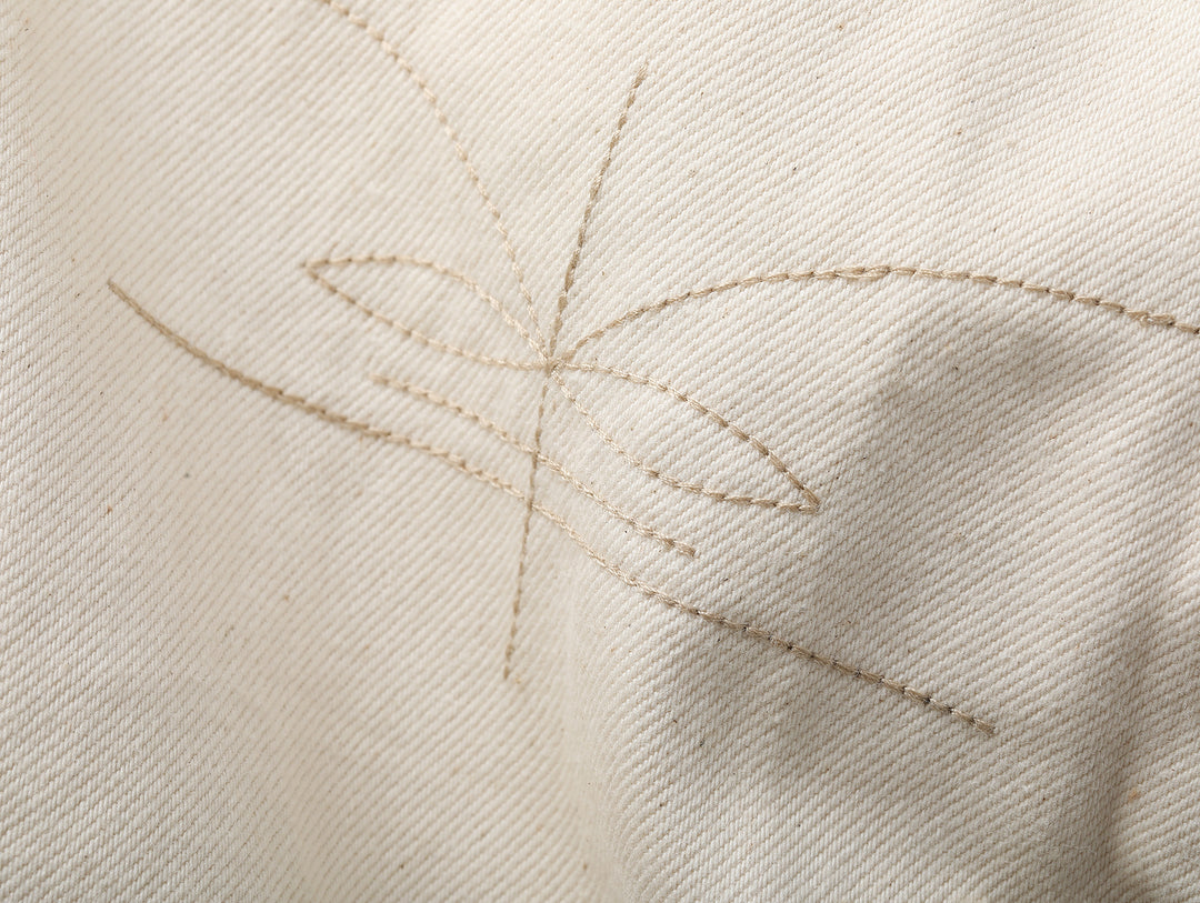 Western Series 14OZ White Denim Spur jeans